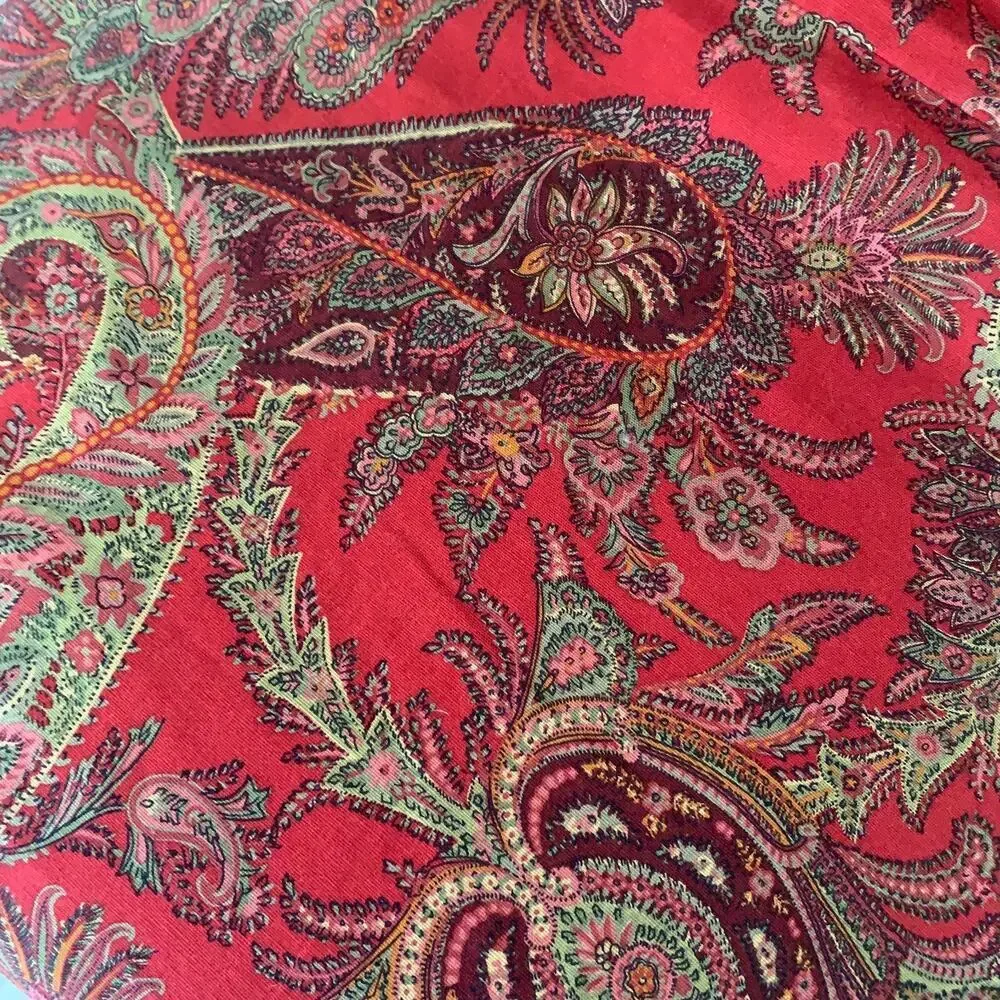 Pottery Barn Caesarea Palampore Paisley Side Chair Cover Slipcover Linen Blend